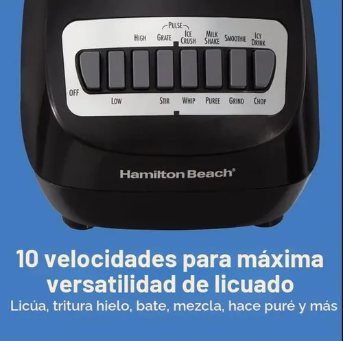 Vista 6 de Batidora eléctrica de batido de playa con 10 velocidades, tarro de plástico sin BPA de 56 onzas, modelo 50190