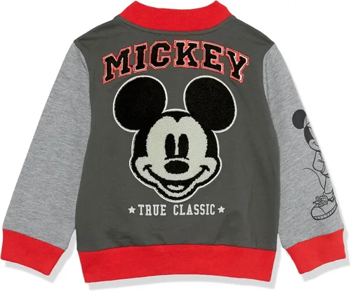 Vista 2 de Disney Mickey Mouse - Chaqueta de felpa francesa con botones para niños pequeños y grandes