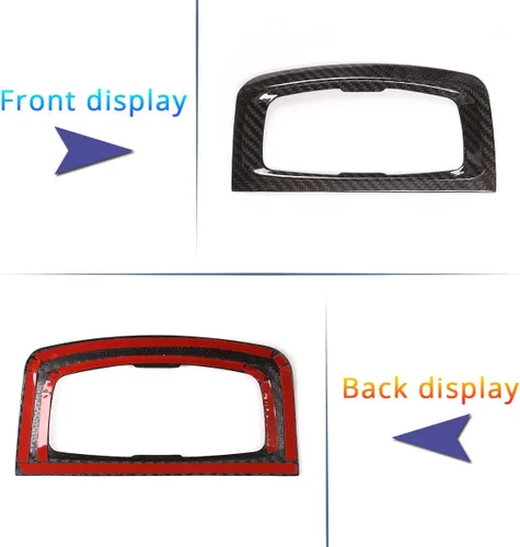 Vista 6 de Fibra de carbono real para BMW X5 f15 2014-2018 interruptor de faros de coche decoración marco accesorios