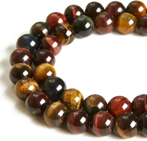 Vista 27 de 60 piezas de cuentas de aguamarina natural de 6 mm, cuentas de piedras preciosas redondas sueltas para hacer joyas