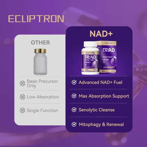 Vista 4 de Suplemento NAD+ para mujeres y hombres 1800 mg - NAD Plus liposomal con ribósido de nicotinamida y resveratrol, antienvejecimiento Salud