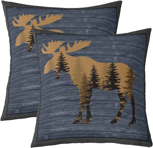 Vista 33 de Juego de 2 fundas de almohada con estampado de piel de vaca de 16"x16", fundas de cojín de piel de vaca para sala de estar, dormitorio, casa