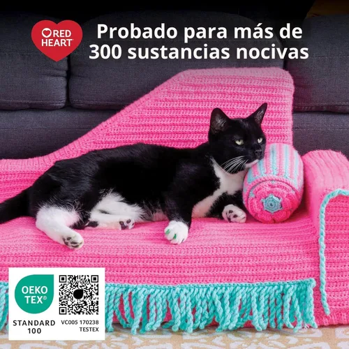 Vista 5 de Red Heart Super Saver - Ovillo para ganchillo y tejer, mar de Aruba, paquete de 3