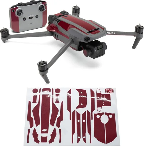 Vista 33 de WRAPGRADE Adhesivos parciales para DJI Mavic 3 / Mavic 3 Classic Accent Color (AIRFORCE SILVER)