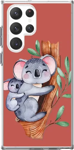 Vista 7 de Blingy's Funda para Samsung Galaxy S23 Ultra, lindo diseño de oso koala divertido estilo animal de dibujos animados, funda protectora transparente