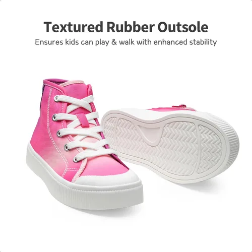 Vista 4 de DREAM PAIRS Zapatos deportivos de lona para niños y niñas, zapatos casuales para caminar