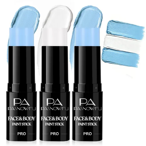 Vista 11 de 2 barras de pintura facial blanca y negra Negro blanco