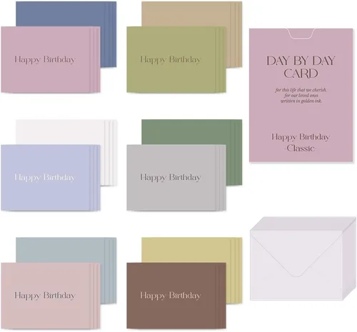 Vista 27 de Monolike Tarjeta Día a Día, 105 Luna - Mezcla de 48 mini tarjetas individuales, 24 sobres Paquete