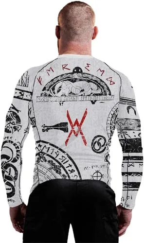 Vista 5 de Viking - Camiseta de compresión para hombre, manga larga, capa base para jiu jitsu