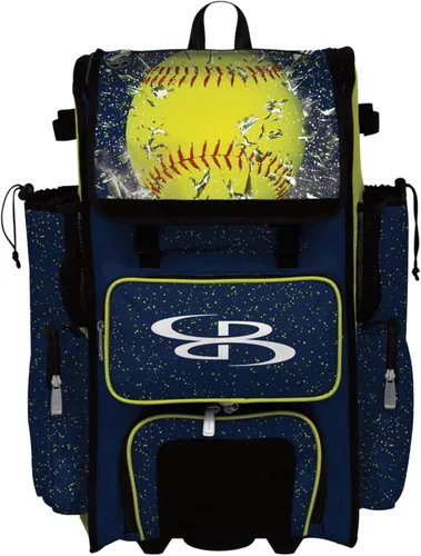 Vista 7 de Boombah Rolling Superpack - Bolsa para equipo de béisbol/sóftbol, mango telescópico, capacidad para 4 bates, versión con ruedas, luz de sóftbol