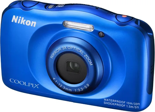 Vista 3 de Nikon COOLPIX S33 Cámara digital impermeable (azul) - Versión internacional