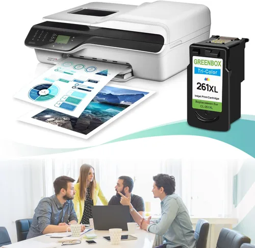 Vista 4 de GREENBOX Cartucho de tinta remanufacturado de repuesto para cartuchos de tinta Canon 261, alto rendimiento CL-261XL, para Canon TS6420 TS5320 TR7020