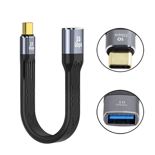 Vista 4 de CY USB 3.1 tipo C macho host a USB3.0 tipo AF OTG Flat Slim FPC cable de datos 5.1 in para teléfono portátil