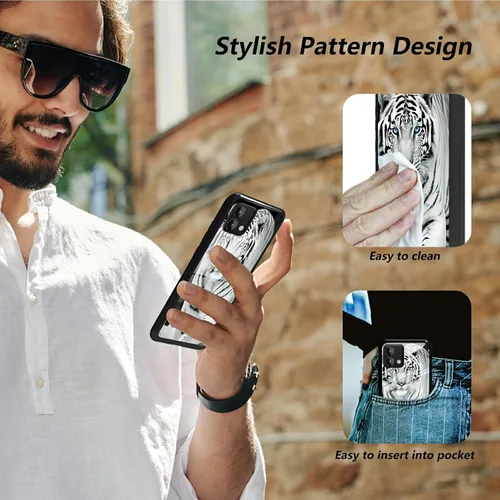 Vista 283 de Funda para Motorola Moto G Stylus 5G 2021 de vidrio templado, funda negra con diseño de mujer negra africana para mujeres y hombres, antiarañazos, a