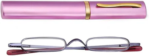 Vista 8 de ZUVGEES Mini lentes de lectura delgados y compactos fáciles de transportar, lectores portátiles ligeros con estuche de tubo con clip para bolígrafo