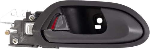 Vista 90 de TRQ Manija de puerta interior delantera izquierda cromada y negra para el lado del conductor compatible con Ford F-150 2012-2014