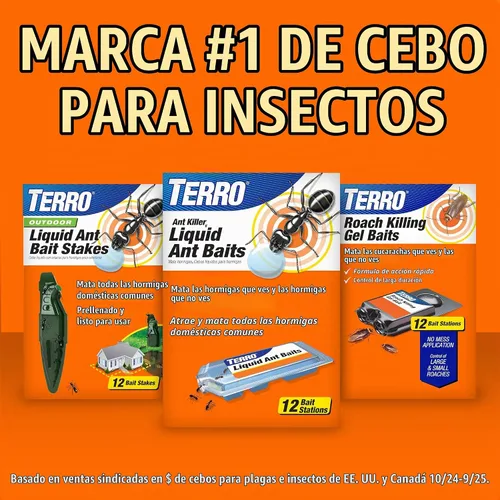 Vista 13 de TERRO T300 cebos líquidos para hormigas, 6 unidades Borax Formula, Kills the Queen & the Entire Colony, Liquid Ant Baits Indoor, Kills Household