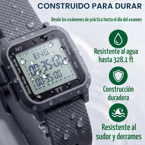 Vista 9 de Reloj silencioso aprobado por ACT para preparación de pruebas (estándar y extendido)