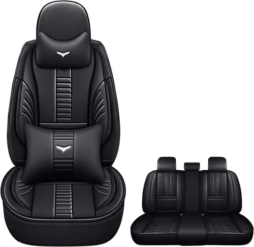 Vista 9 de Fundas de asiento delantero para Jeep Grand Cherokee 2000-2025, protección de banco frontal dividido 3D compatible con bolsa de aire lateral, línea