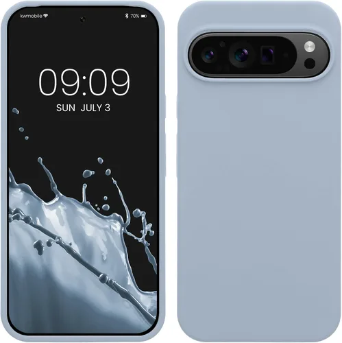 Vista 173 de kwmobile Funda Compatible con Google Pixel 6 Pro - Funda de Teléfono de Silicona TPU con Acabado Suave - Azul Caribe