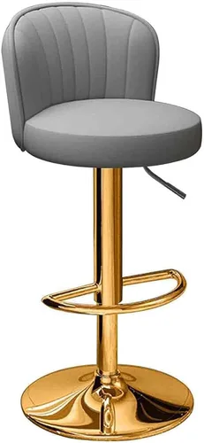 Vista 15 de N/A - Silla de mostrador de desayuno, taburete de bar giratorio ajustable 24.8-32.7 in, taburete de cocina para el hogar, comedor, para islas