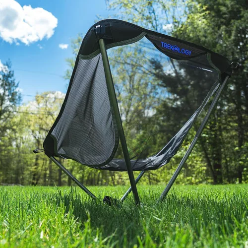 Vista 7 de TREKOLOGY Silla de playa ultraligera, silla de camping ligera para mochileros, senderismo y viajes - YIZI LITE