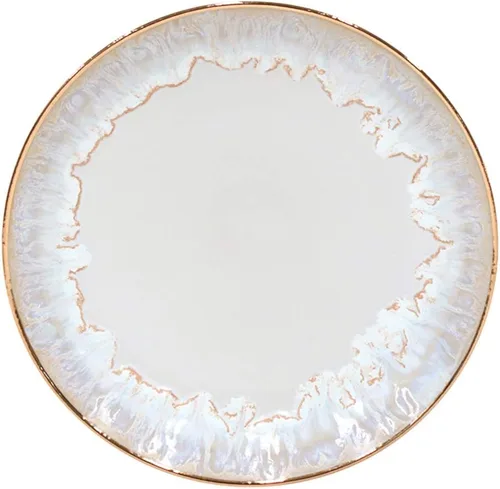 Vista 9 de Casafina Plato de cerámica de cerámica de 11 pulgadas, colección Taormina, aguamarina, apto para microondas y lavavajillas, acristalamiento seguro