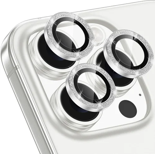 Vista 49 de Protector de lente de cámara para iPhone 15 Pro/iPhone 15 Pro Max, anillo de metal individual, dureza 9H, protector a prueba de arañazos, accesorios