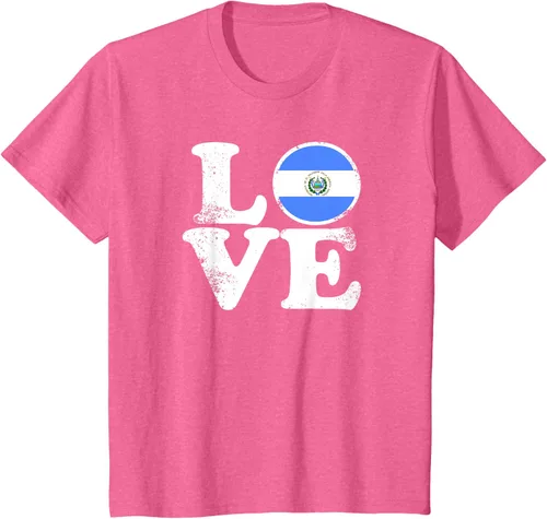 Vista 59 de Love El Salvador Flag tShirt Home Pride Distressed Tee T-Shirt