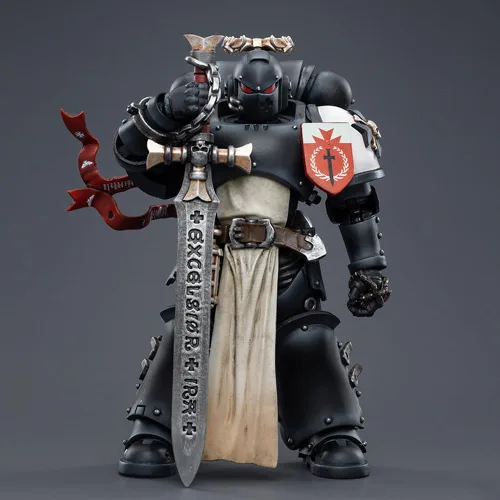 Vista 6 de JOYTOY 1/18 Warhammer 40,000 Figura de acción Black Templars The Emperors Champion Rolantus Collection