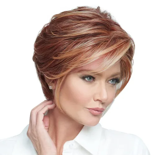 Vista 7 de Raquel Welch Go To Style - Peluca de pelo corto versátil y favorecedora de Hairuwear, gorra media, castaño iluminado por el sol RL10/12