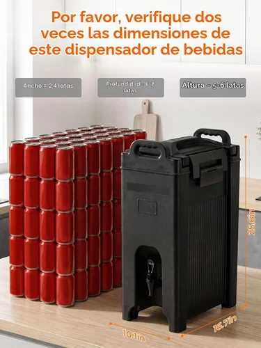 Vista 3 de Dispensador aislado de la bebida 5 galones, dispensador comercial