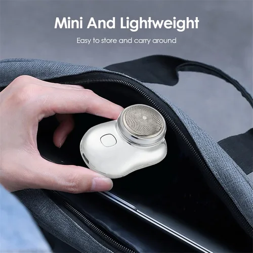Vista 6 de Mini afeitadora eléctrica portátil de bolsillo, máquina de afeitar eléctrica de viaje 2023 para hombres, maquinilla de afeitar eléctrica mágica