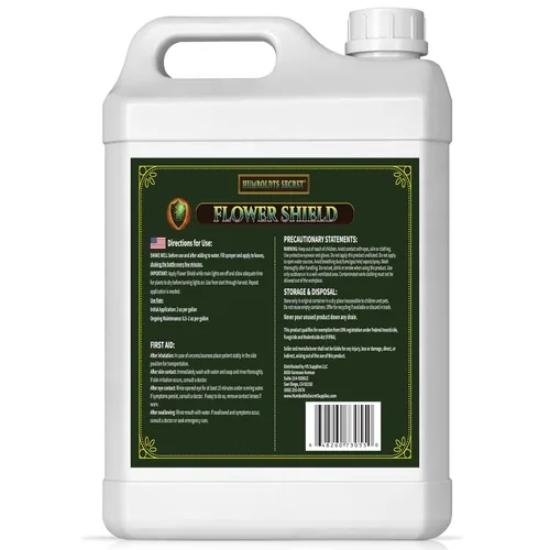 Vista 4 de Humboldts Secret Flower Shield Spray para el cuidado de plantas para aplicación y mantenimiento foliar de rutina Fórmula a base de aceite