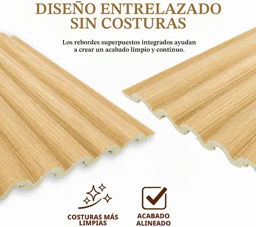 Vista 4 de From Plain To Beautiful In Hours C5101-6p - Paneles de techo de madera de poliestireno delgados de 93.7 x 4.7 pulgadas