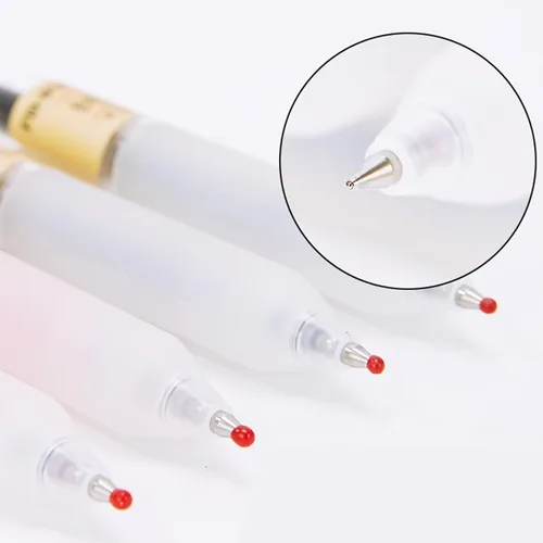Vista 4 de 12 piezas, bolígrafos de gel de 0,5 mm, bolígrafos retráctiles, bolígrafos negros de 0,5 mm de punta fina, estilo de bolígrafo de gel japonés