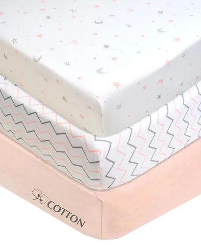 Vista 16 de American Baby Company Paquete de 3 sábanas bajeras para cuna, 100% algodón natural, 38 x 24 pulgadas, suaves y transpirables, portátiles para Beige