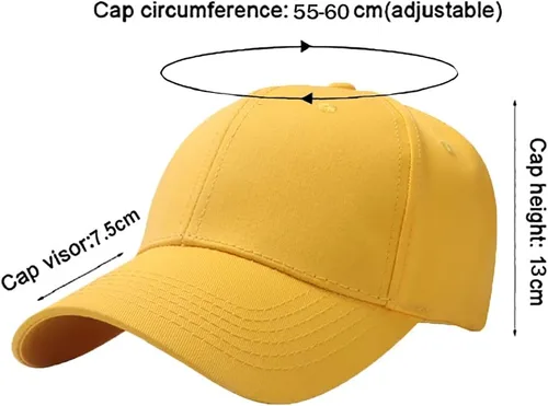 Vista 81 de Gorra de béisbol 100% algodón clásico deportivo casual gorra de golf Sunhat tamaño ajustable