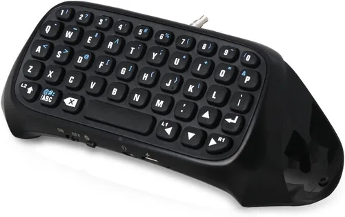 Vista 2 de RALAN Teclado controlador para PS4, teclado inalámbrico Mini Bluetooth, Gamepad Chatpad, teclado de mensaje para Playstation 4, controlador delgado