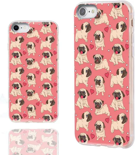 Vista 22 de Funda protectora delgada de goma TPU suave para iPhone SE 2022/2020/8/7/6S/6, funda protectora de goma TPU suave, lindo perro corgi de dibujos Un