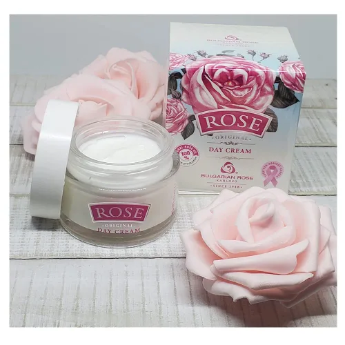 Vista 2 de Bulgarianrose Crema facial de día con aceite de rosa natural, hidratante y rejuvenecedor cuidado de la piel, crema de día revitalizante de agua
