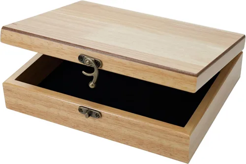 Vista 10 de WE Games Old World Wooden Keepsake Box Teñido en negro