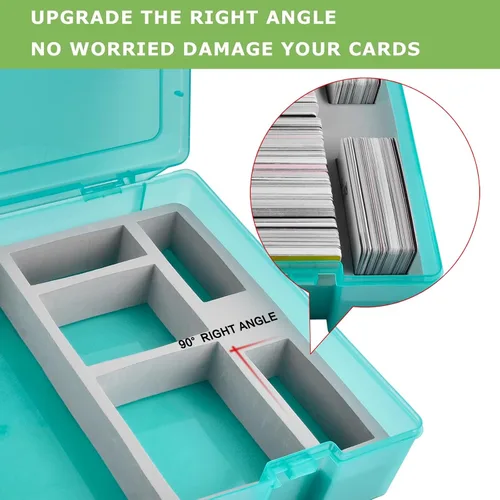 Vista 3 de ALKOO 2200+ Caja grande de almacenamiento para cartas de intercambio para niños contra la madurez, organizador de barajas C.A.H MTG para cartas