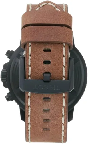 Vista 3 de Tissot Tissot Seastar 1000 - Caja de acero inoxidable 316L para hombre, con revestimiento de PVD negro, beige, cuero, 22 (T1204173605100), Beige
