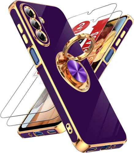 Vista 113 de LeYi Funda para iPhone XR: con Protector de Pantalla de Vidrio Templado [Paquete de 2] Soporte de Anillo Giratorio de 360°, Soporte Magnético