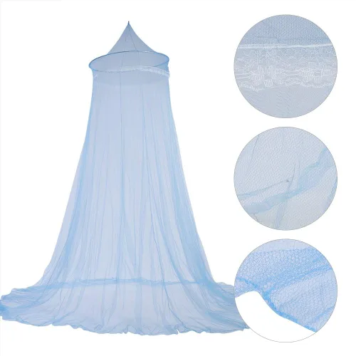 Vista 6 de Toldo para cama infantil, cúpula de malla de hilo de alta calidad, ventilación elegante de encaje de princesa para niños, toldo para cama