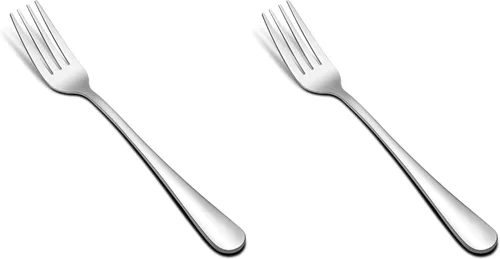 Vista 7 de Hiware Juego de 12 tenedores de acero inoxidable para ensalada y postre, apto para lavavajillas, 6.7 pulgadas