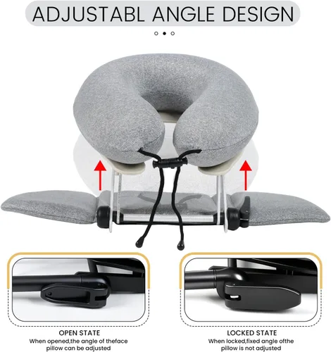 Vista 4 de TRENDBOX Mesa de masaje, almohada de espuma viscoelástica, almohada de masaje de espuma viscoelástica multifuncional ajustable para oficina, sueño