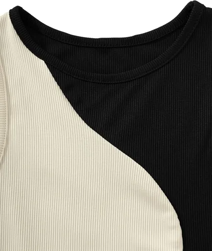 Vista 3 de SweatyRocks Camiseta sin mangas de punto acanalado de verano para mujer