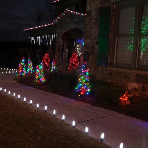 Vista 6 de Meconard Bombillas LED C9 de repuesto para Navidad, bombillas LED inastillables C9 para luces de Navidad para interiores y exteriores, base